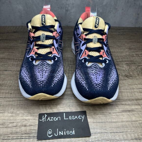 ASICS~Women’s~GEL-Cumulus 25 Midnight Purple/Yellow PureGEL Running Shoes~Sz 9 - Picture 3 of 9